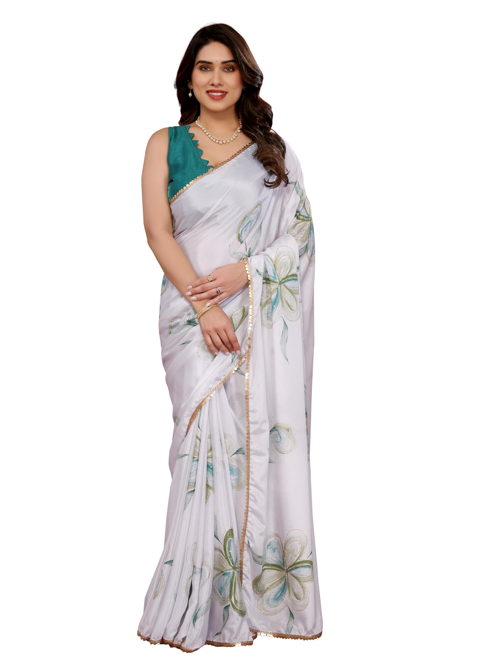MAHEK Soft Shiffon Bollywood Party wear Georgette Printed Indian saree for Women's