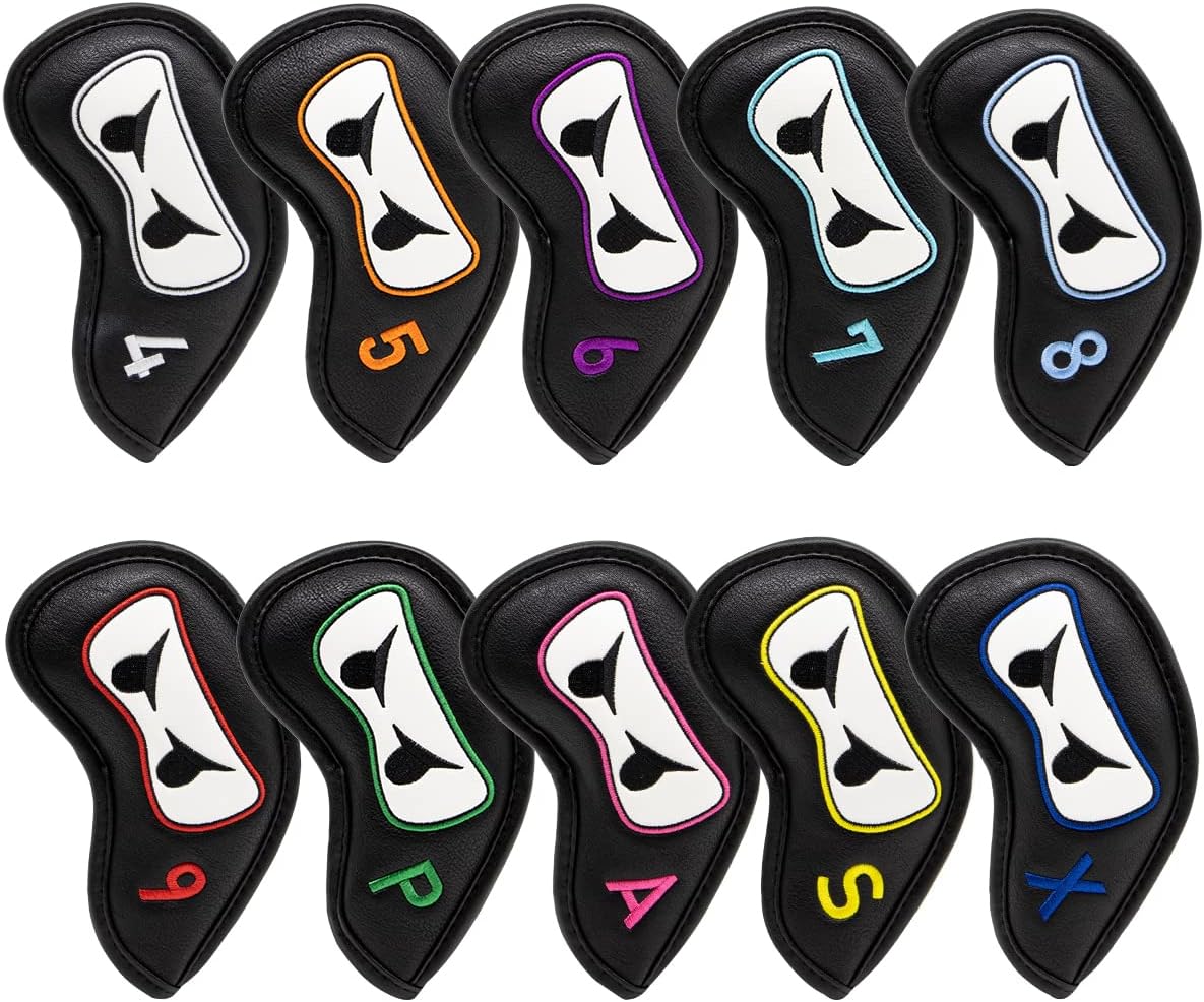 Golf Iron Head Covers 10pcs/Set Iron Headcover Wedge Cover Golf Iron Club Cover