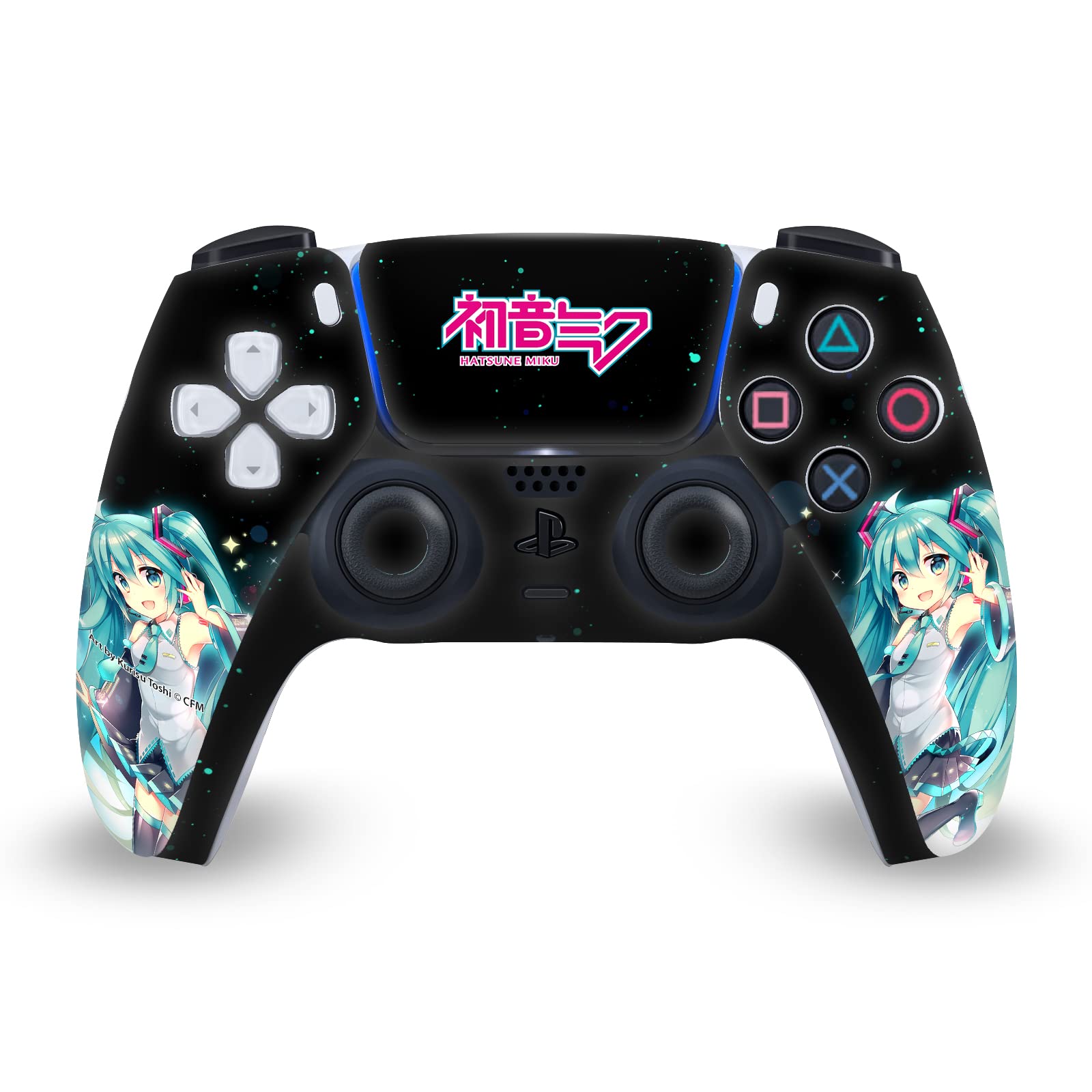 Head Case Designs sous Licence Officielle Hatsune Miku Ciel de Nuit Graphiques Vinyle Autocollant De Jeu Peau Compatible avec Sony PlayStation 5 PS5 Slim Disc Edition Console & DualSense Controller