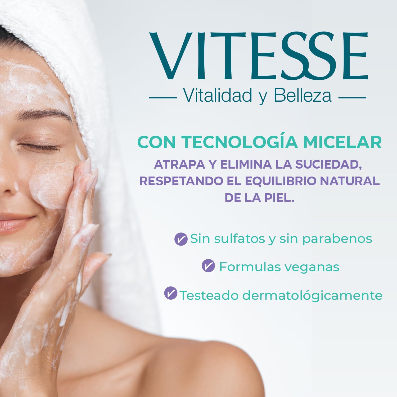Vitesse Agua Micelar Desmaquillante con Ácido Hialurónico 400 ml