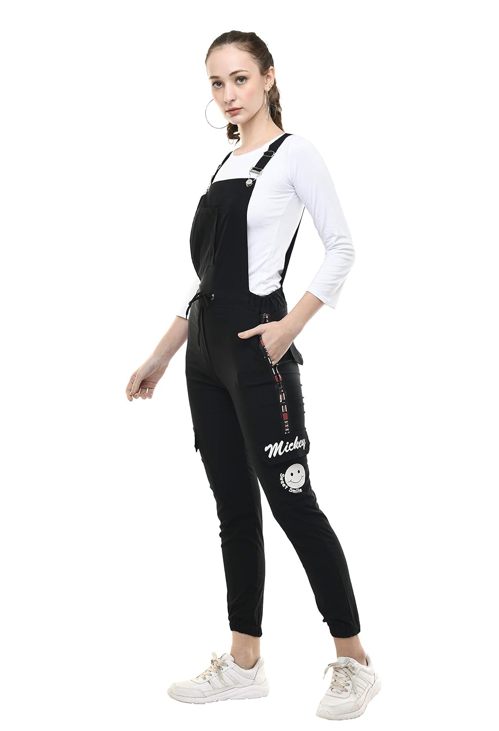 Unisex Lycra Cream Overdyed Dungaree