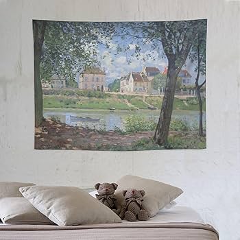 アルフレッド・シスレー 、Alfred Sisley、サンクール近くのセーヌ川 アルフレッド・シスレー 、Alfred Sisley、サンクール近くの