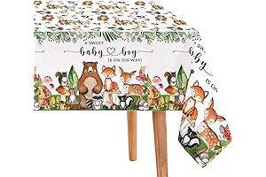 Yuzioey Woodland Baby Shower Tablecloths