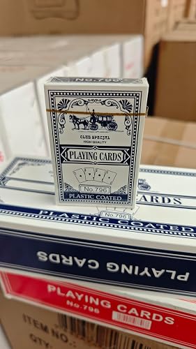 Club Special Playing Cards No.796, Plastic Coated, Classic Design with Horse-drawn Carriage, Standard Poker Size, 12 Decks Pack