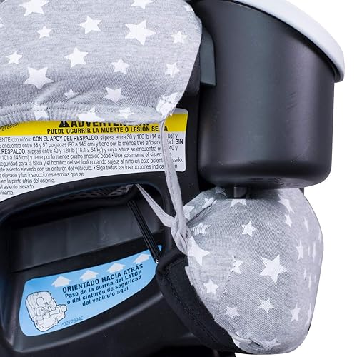 Miniatura 8 de JYOKO Funda de algodón para niños compatible con Graco 4Ever DLX 4 en 1 (estrella blanca)