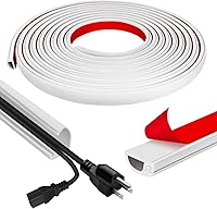 Vista 10 de Cubierta de Pared para Cables, 118 Pulgadas Cubiertas de Cables Autoadhesivas para Cables en la Pared, Ocultador de Cable de Extensión para Piso, TV