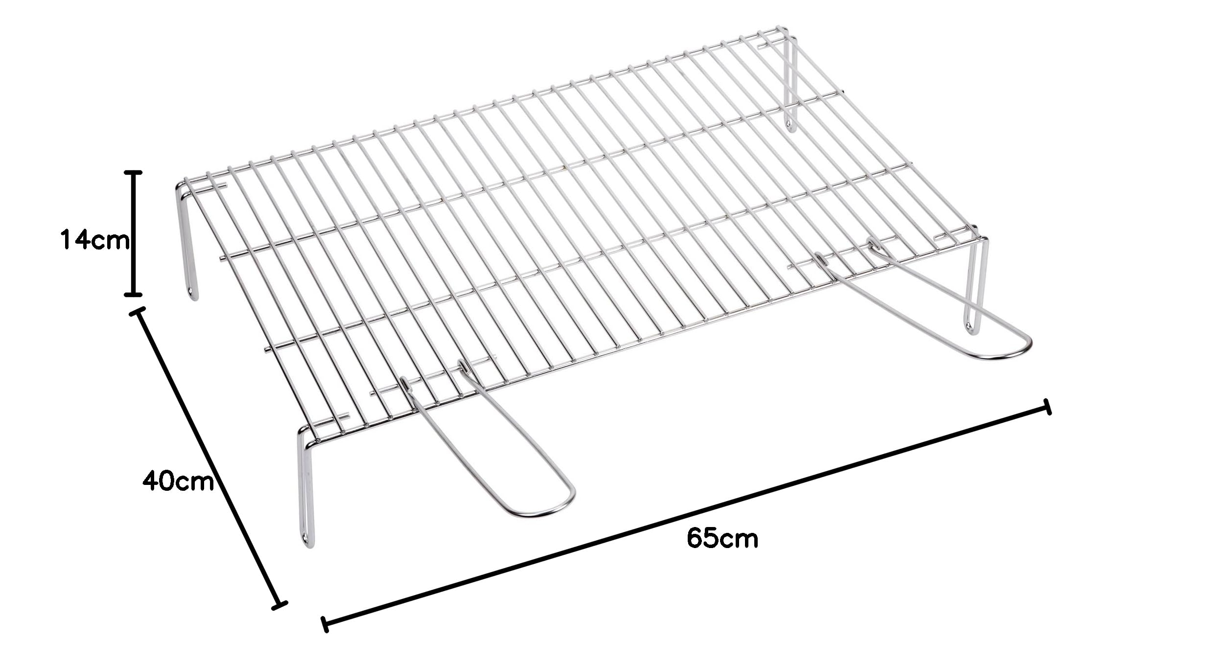 Sauvic Grille de Barbecue zinguée 65 x 40 cm avec des Pieds