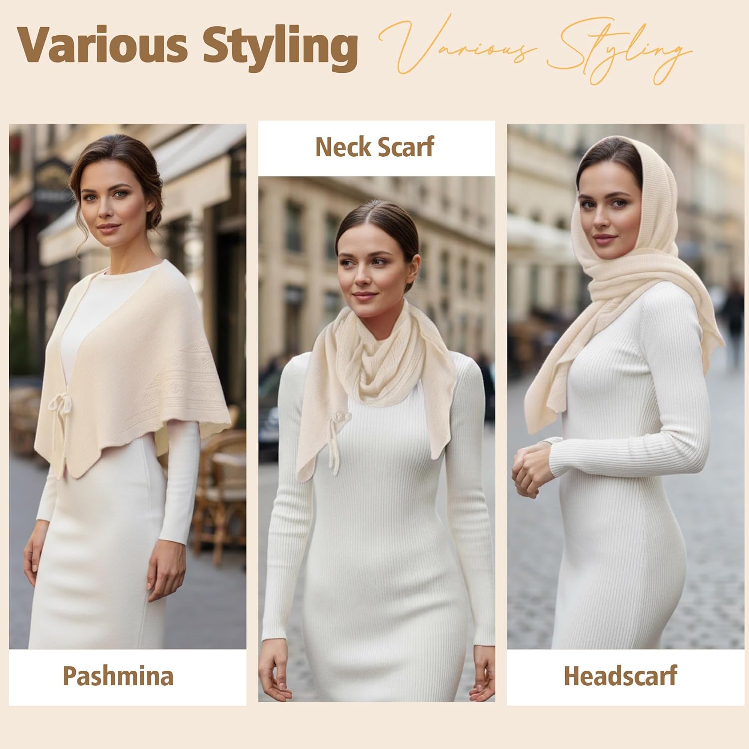 Babalet Women Shawls and Wraps for Evening Dresses Pure Wool One-piece Knitted Shawl Warm Elegant Scarf for Formal Event - Image 6