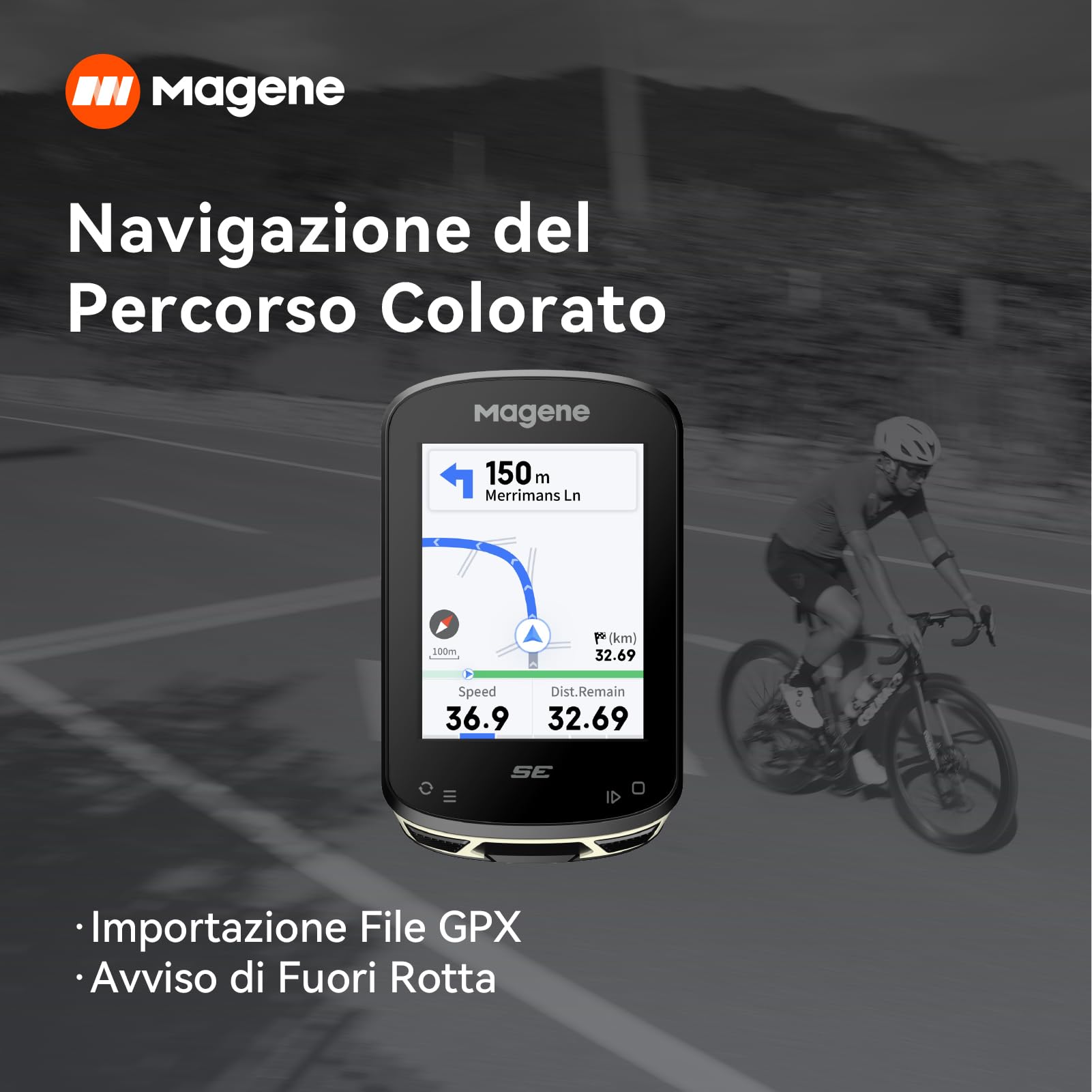 Magene C506SE GPS Ciclocomputer 2,4" a Colori Navigazione Pista Impermeabile Bluetooth WiFi