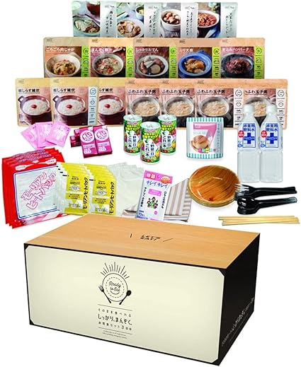 Amazon Co Jp しっかり まんぞく 非常食セット３日分 ファシル Facil 96 保存水別売り 保存食 3年保存 食品 飲料 お酒