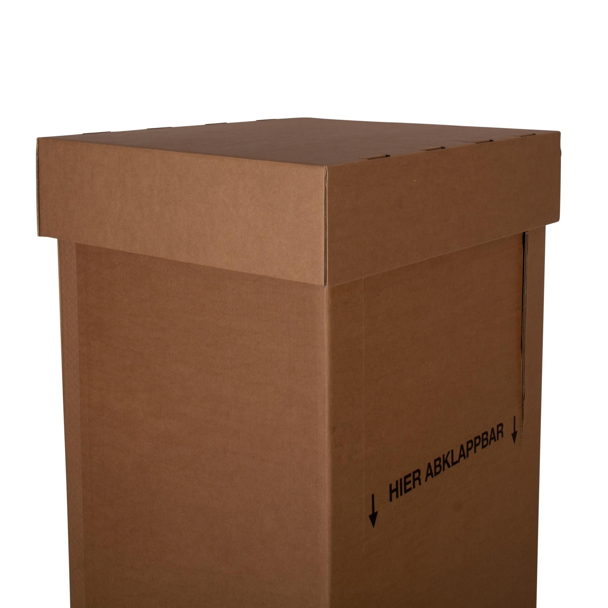 BB-Verpackungen 18x Stülpdeckel Kleiderbox Mini/Maxi 628x528x150mm (18 Stück) - ermöglicht mehr Inhalt und stabilisiert für Transport