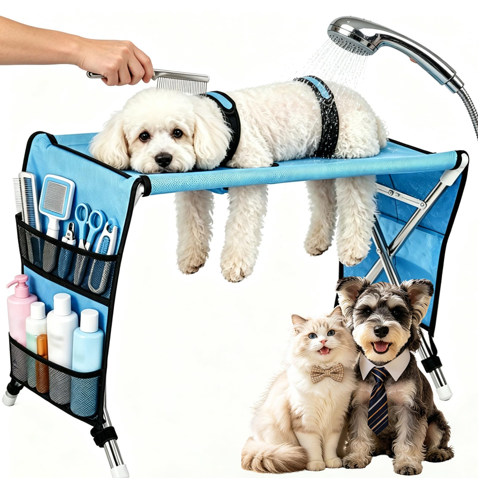 Pet Grooming Hammock for Dogs & Cats, Dog Bath Hammock, Up to 20 lbs