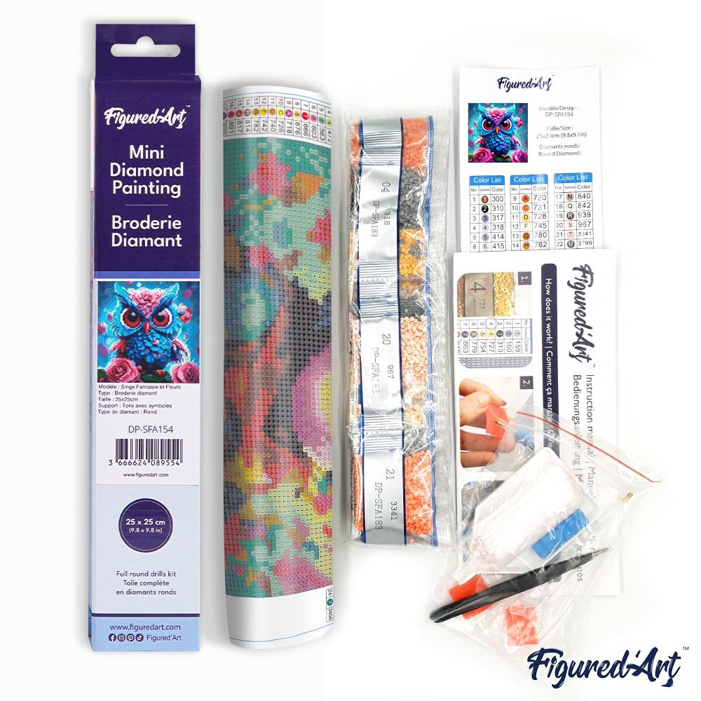 EOBROMD 5D Diamond Painting Raamhanger – Kleurrijk & Sprankelend Met Speciale Diamantvormen, Inclusief Ketting – Makkelijke DIY Decoratie Voor Thuis Of Kantoor