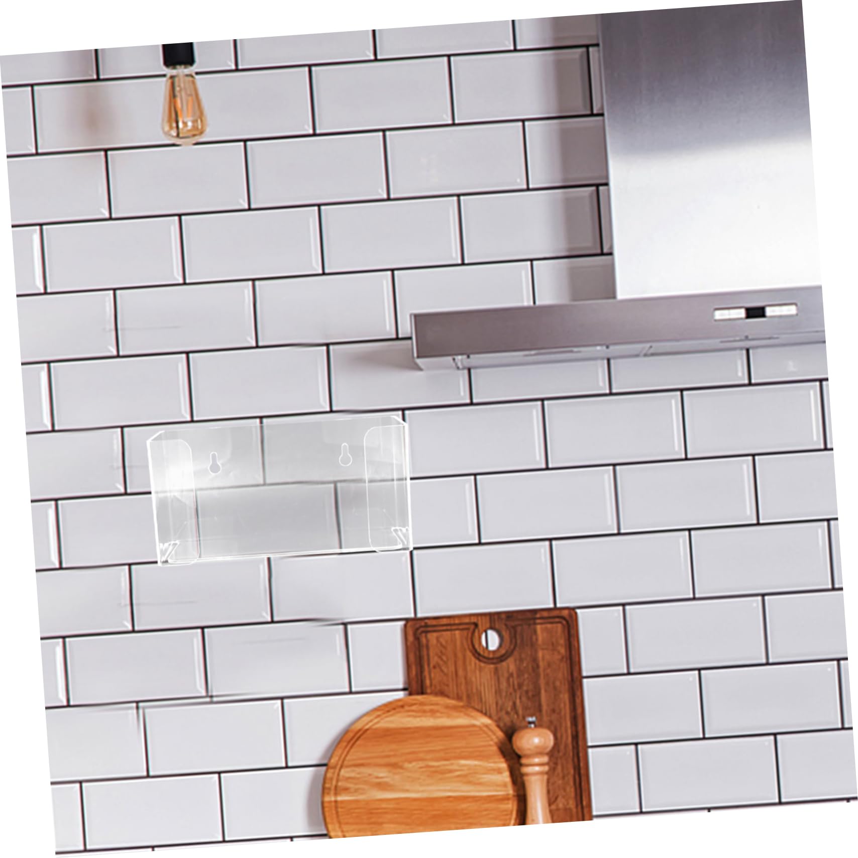 Ciieeo 4 Pièces Support Mural Transparent pour Masques et Distributeur Pratique pour Laboratoire et