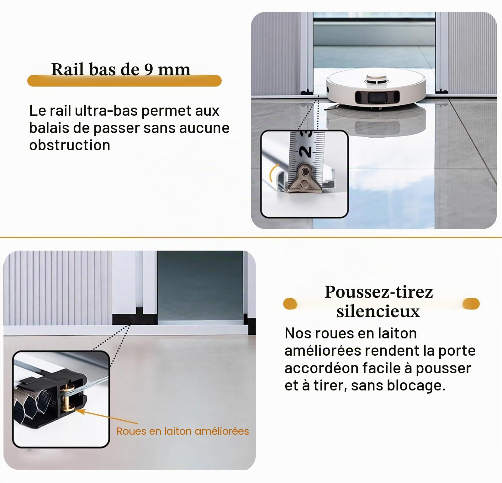 Porte Accordéon Interieur Porte Pliante Intérieure Pliante avec Poignée, Portes Accordéon Coulissantes Sans Perçage pour Grange / Cellier, Porte Pliante Non Tissée pour Garde-manger Occultante(32x80in