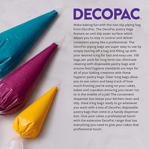 Miniatura 6 de DecoPac Bolsa de pastelería desechable de 100 unidades, 21 pulgadas, transparente