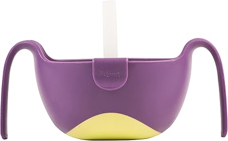 b.box Baby b.box XL Bowl with Lid and Straw | 12 Months + | Color: Passion Splash | 17 oz. | BPA-Free | Phthalates & PVC Free | Dishwasher & Microwave Safe