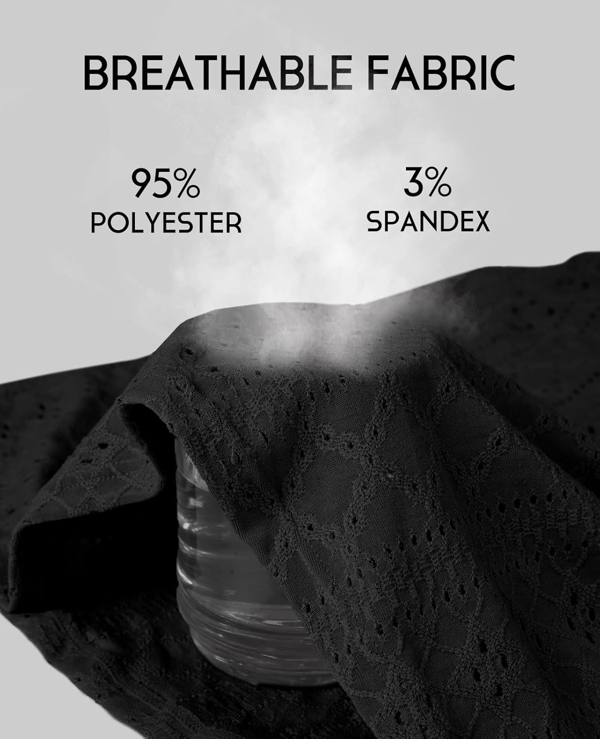 V FOR CITY Women's Tank Tops with Built-in Bra High Neck Eyelet Embroidery Camisole Casual Camis Shirts - Image 5