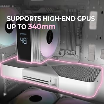 Raidmax I802 Mesh Air Flow Compact Panoramic ATX Mid Tower Case 270 View Tempered Glass, 5X Pre-Installed 120mm Static RGB Color Fans, Supports ATX/Micro ATX, Max 340mm GPU (Pink)