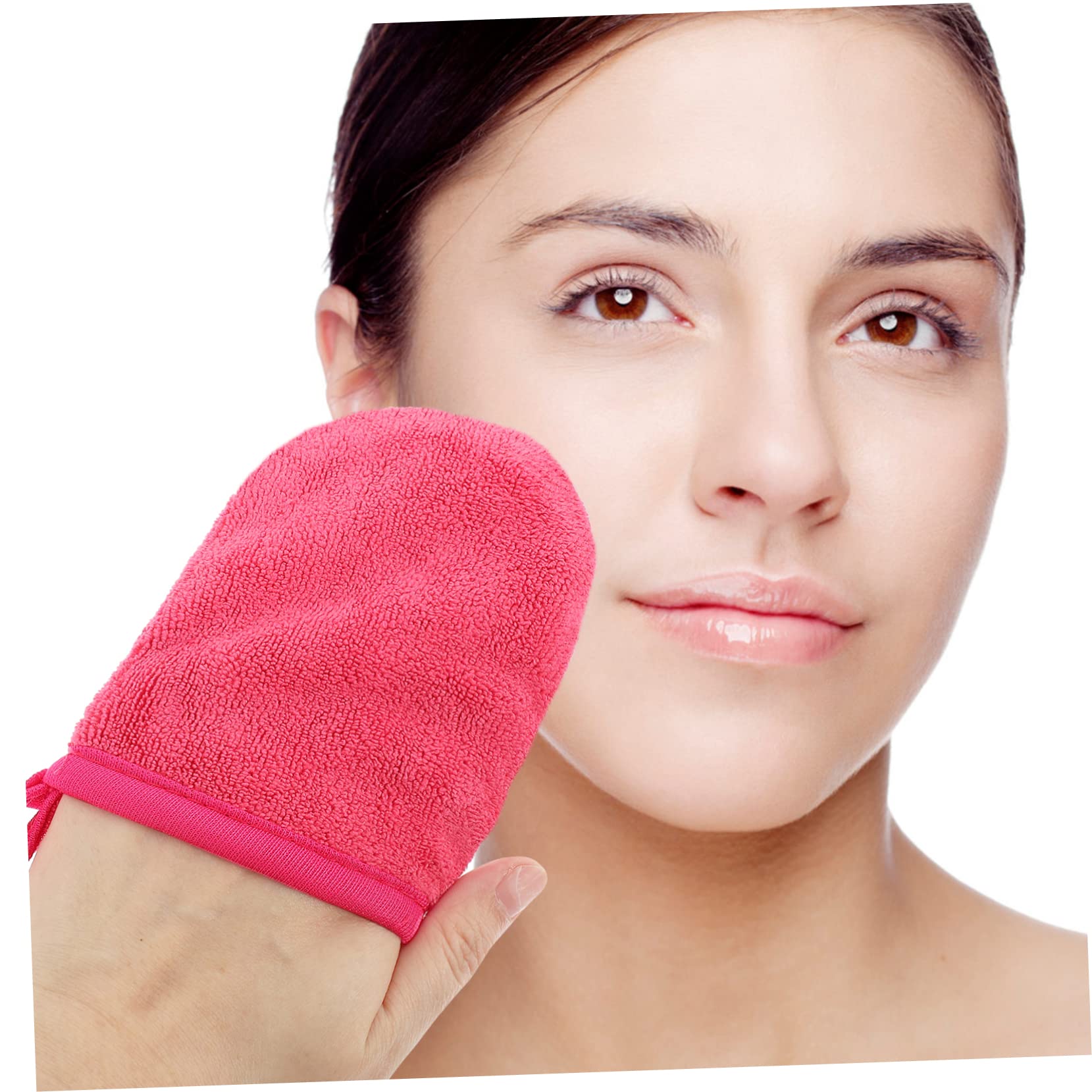 14 Sätze Reinigung Der Fingerspitzen Peelinghandschuhe Abschminkhandschuhe Abschminken Makeup Remover Handtücher Make-up-waschlappen Abschminktücher Superfeine Faser 4 Stück * 14 Healeved