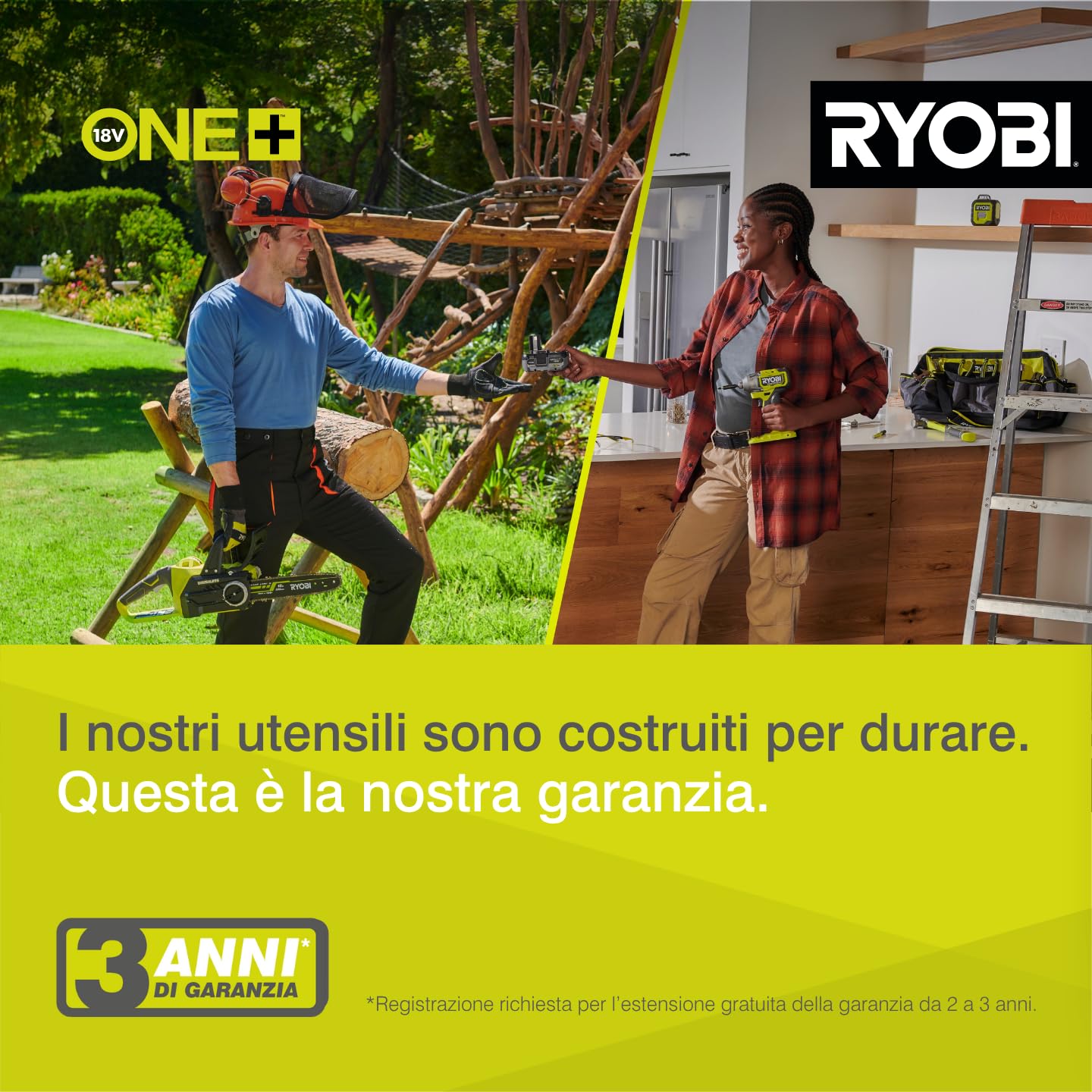 Ryobi Idropulitrice Portatile a Batteria 18V ONE+ con Batteria 2,5Ah e Caricatore, 22 bar, Autoadescante, Ugello Multigetto, Alloggiamento Batteria Impermeabile, RY18PW22A-125