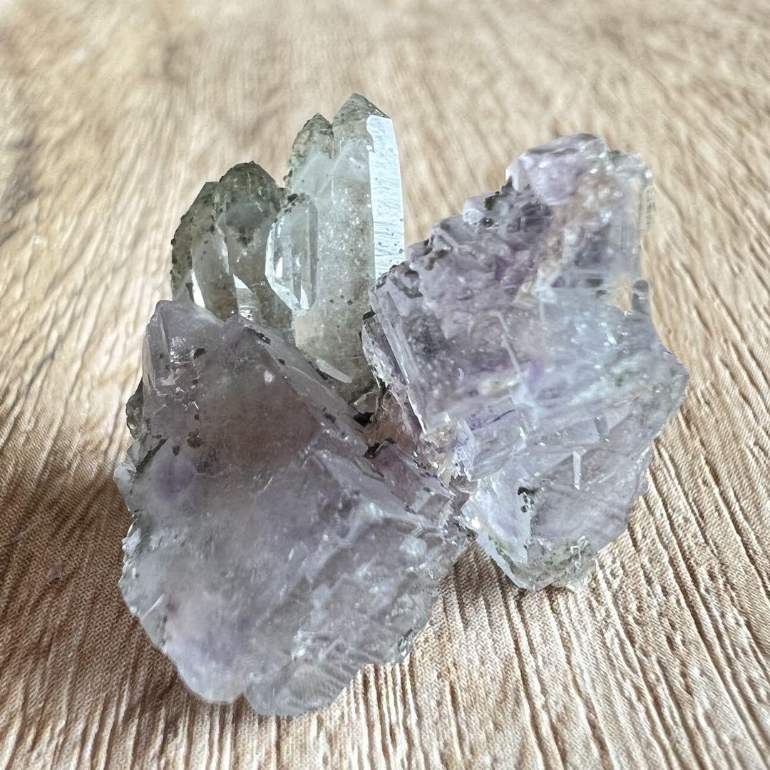 Amazon.co.jp: フローライト 水晶 共生 鉱物 標本 原石 B3 : 文房具