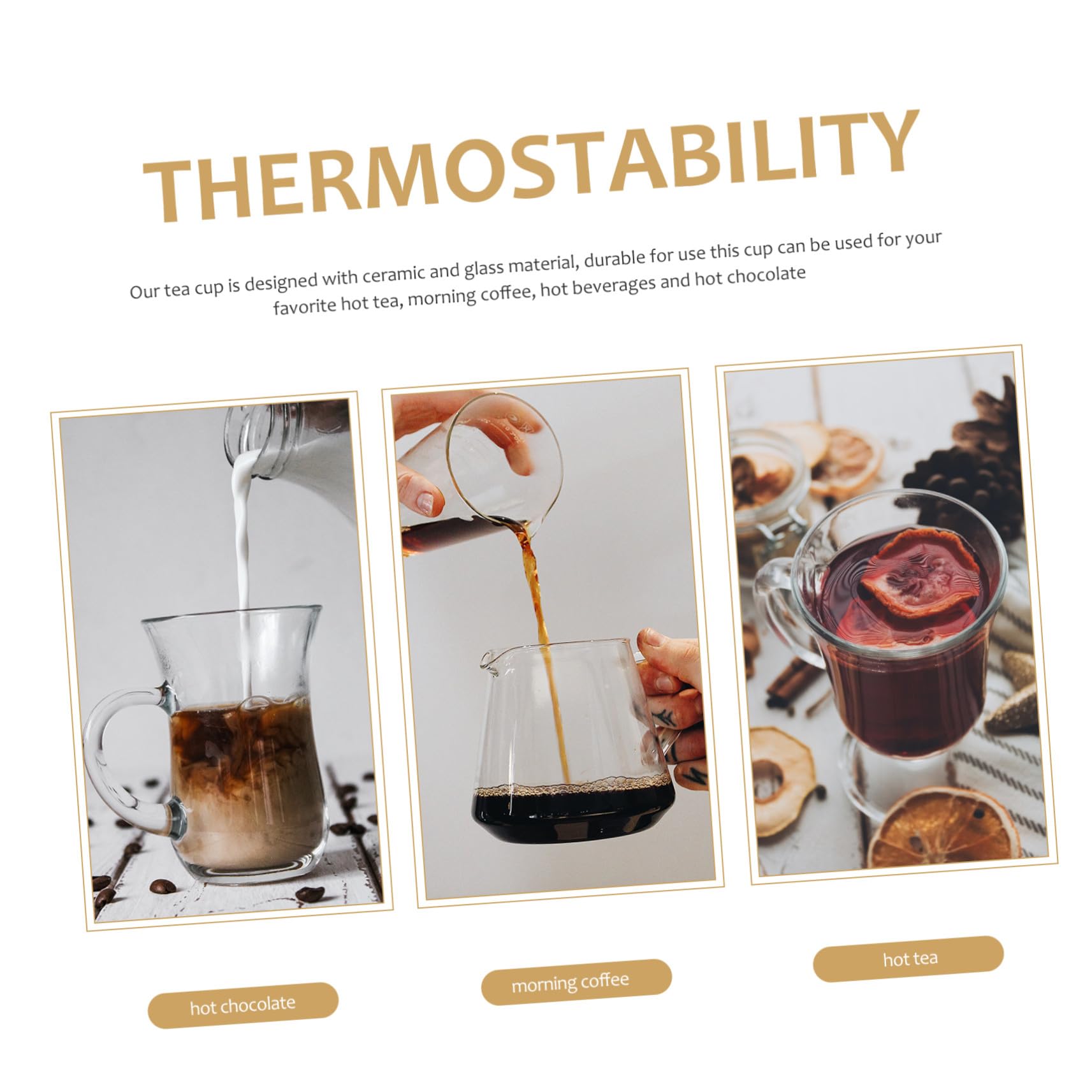 TEHAUX Taza para Té Infusor de Cerámica y Vidrio Forma de Hongo, Asa Ergonómica, Adecuado Hogar y Disfrutar Infusiones Delicadas