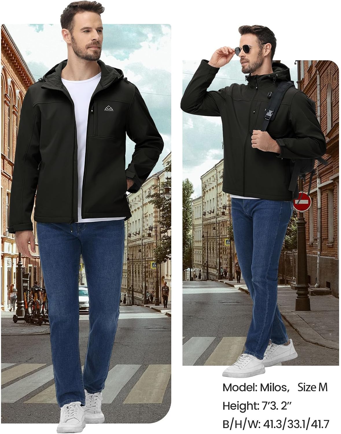 Rdruko Men's Winter Jackets Fleece Lined Hooded Water Resistant Insulated Windbreaker Softshell Jacket for Outdoor Hiking - Image 6