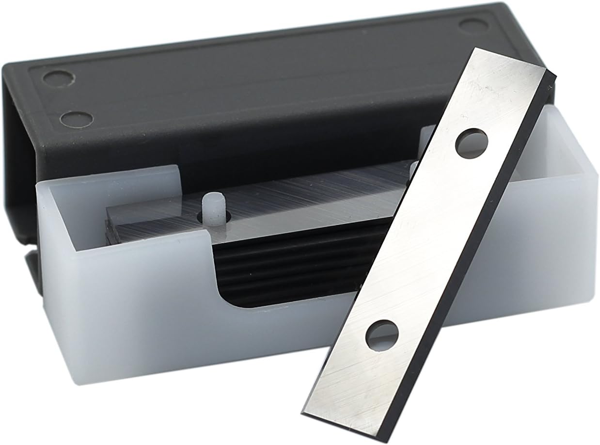 2" (50mm) Paint Scraper Carbide Blades Double-Edged Reversible Replacement Blade (50X12X1.5mm), Pack of 10, Suitable for Most Hand-Held Scrapers