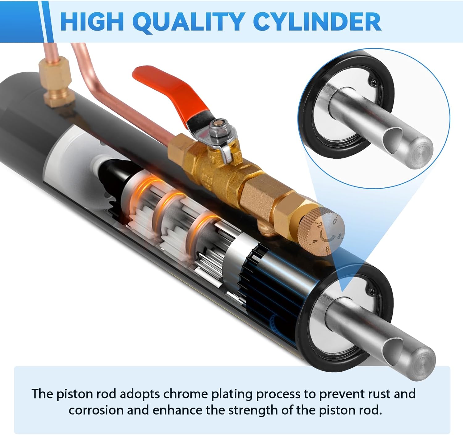 Hydraulic Cylinder for 7 x 12 Metal Bandsaw Compatible with BS-712N/BS-712R/BS-712B Band Saw Hydraulic Cylinder for Metal Cutting Band Saw