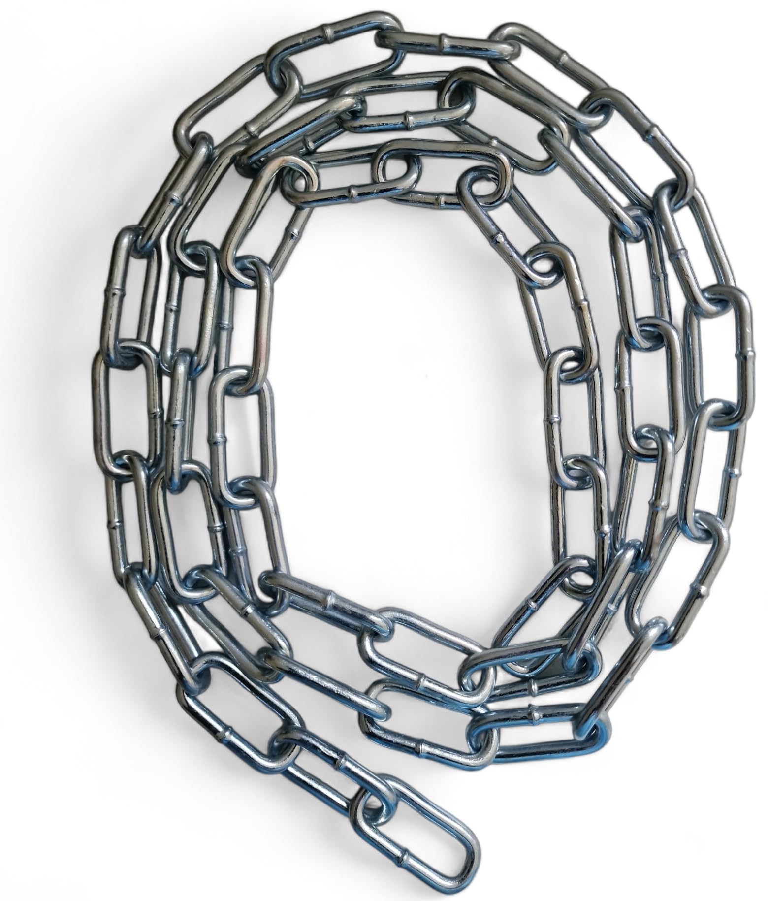 Heavy Duty Rust and Corrosion Proof Galvanised Metal Link Chain Stainless Steel for Bike Lock Padlock Security Gate Fence Gym Weight Lifting Extra Strong Long Length Welded (6MM
