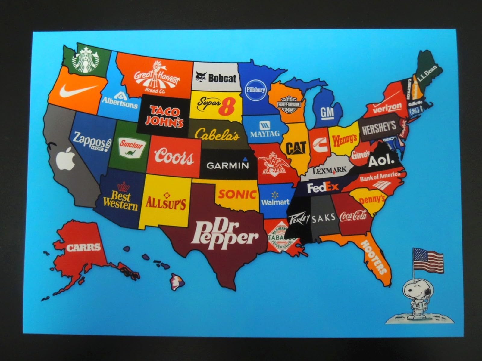 1950s60s USA vintage】アメリカ 地図 州 アート オブジェ 1950s60s