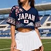 V-DECORPARKS Top Deportivo Personalizado Camiseta de Fútbol para Mujer, Camiseta de Fútbol Femenina de Corte Deportivo para Fans 3
