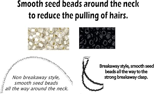 Miniatura 4 de Correa para el cuello con cordel a la moda trenzada para mujeres SUPER SLIM Hidden Hollow Beads, cuerda de joyería trenzada de 34 in para portador