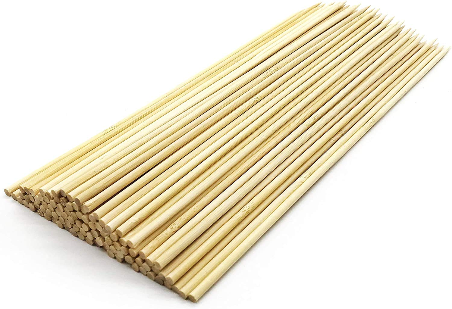 1ABOVE 1500 Natural Wooden Skewers for BBQ，Appetizer, Cocktail, Kabob,Fruit and Chocolate Fountain SIZE-250 MM(10INCH) (10)