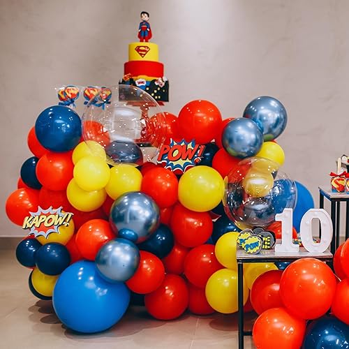 Miniatura 6 de EMART 100 globos rojos de 12 pulgadas con cinta, helio de látex para cumpleaños, boda, baby shower, graduación, decoración de Navidad