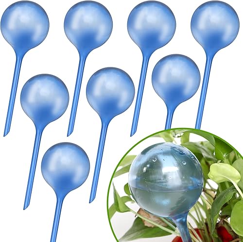 Sawowkuya 8 globos grandes de riego de plantas, inserto de maceta de riego automático de 10.1 pulgadas, dispositivos de riego de plantas de plástico