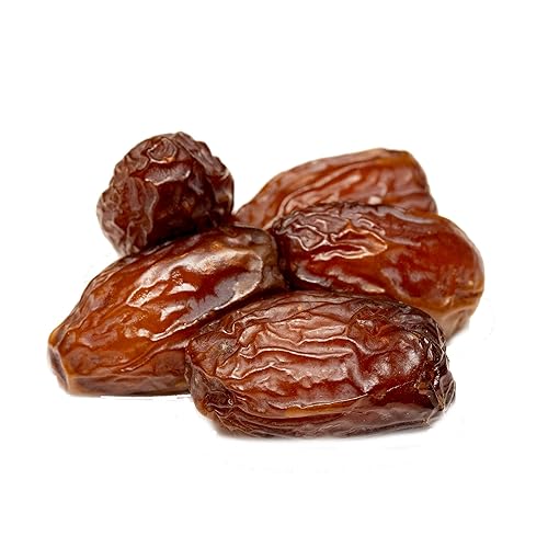 Harveast Dátiles orgánicos Medjool – Dátiles gigantes cultivados en California, naturalmente dulces, aperitivos saludables, sabor a caramelo,