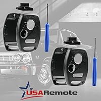 Vista 2 de No se requiere corte - Carcasa y almohadilla para control remoto de entrada sin llave de 2 llaveros compatible con Honda Accord / Civic / CR-V/ Fit