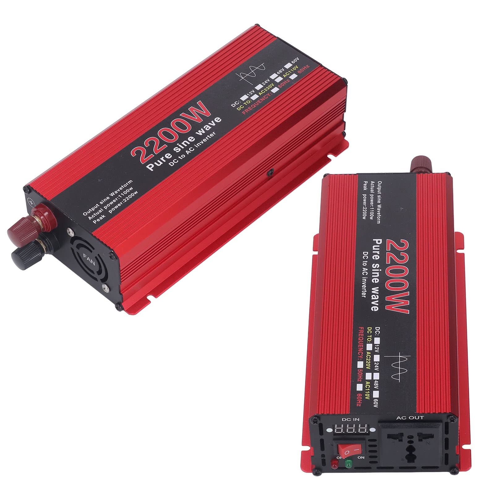 Omabeta Design Compatto con Inverter a Onda Sinusoidale Pura da 2200 W