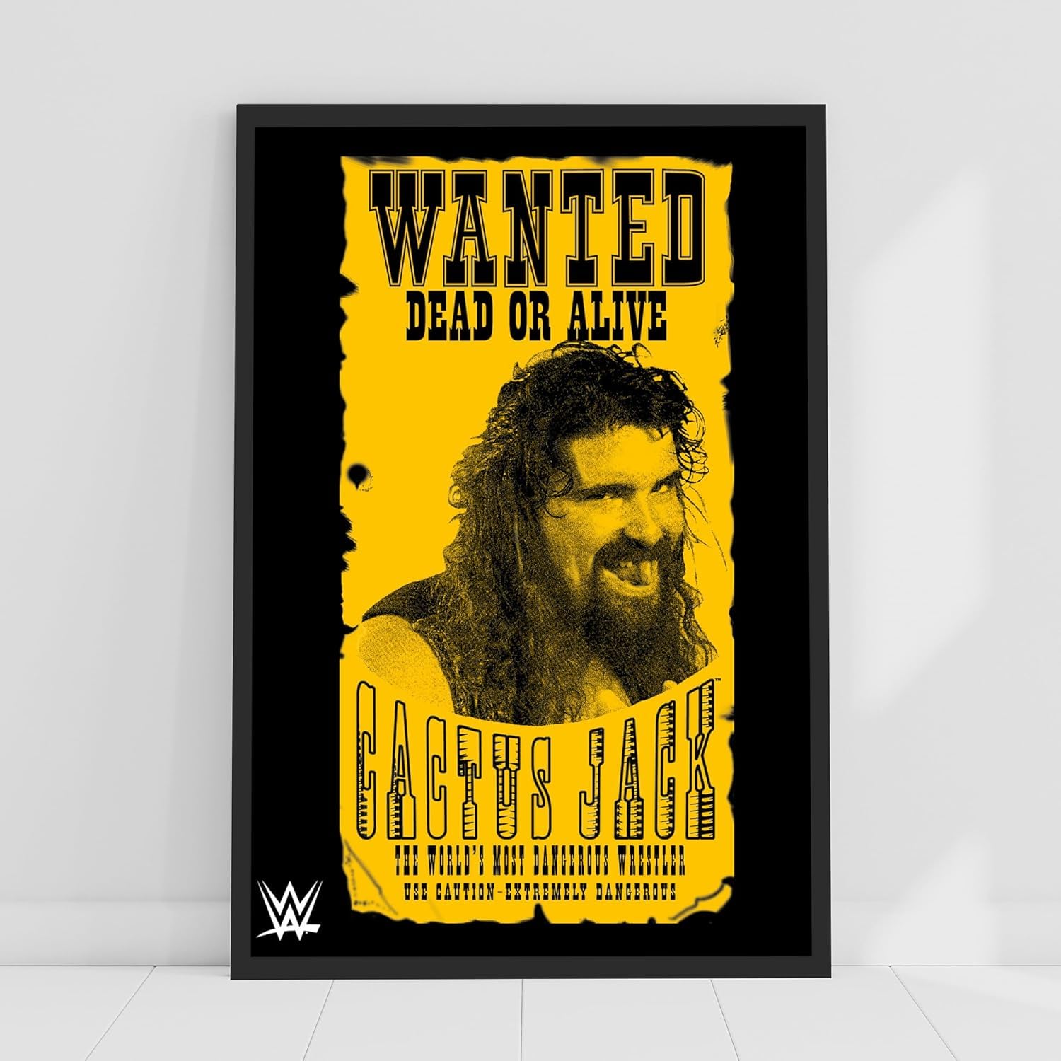 Themed WWE Print - Cactus Jack Wanted Poster Wrestling Wall Art (29.7cm x 42cm - A3)