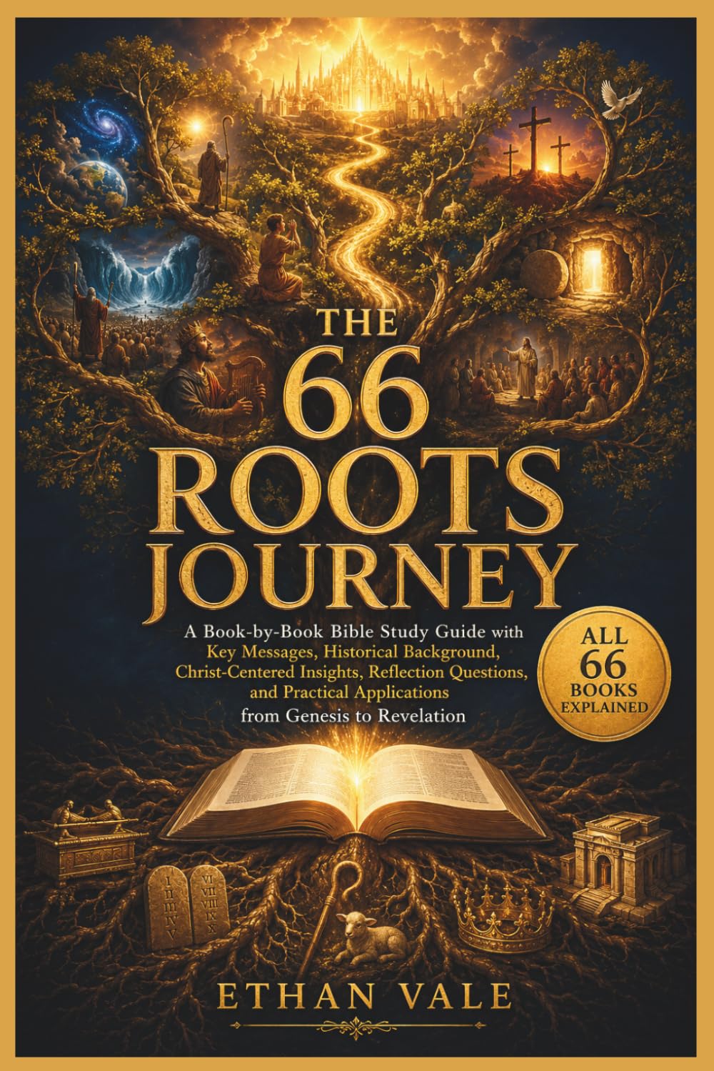 The 66 Roots Journey: A Book-by-Book Bible Study Guide with Key Messages, Historical Background, Christ-Centered Insights, Reflection Questions, and Practical Applications from Genesis to Revelation