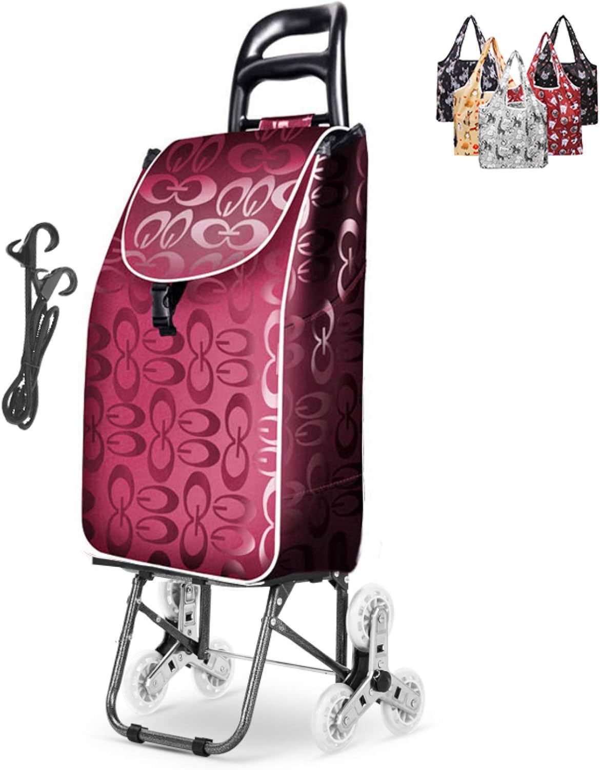 ａａｒｄｍａｎ ショッピングキャリー ショッピングカート 買い物カート 大容量 6輪 無料 階段 折りたたみ 軽量 おしゃれ 防水 アウトドア適用 重い荷物も楽々移動 敬老の日 ギフト 旅行用 バイオレット 40 30 97cm 高齢者 持ち運び便利 エコバッグ贈り