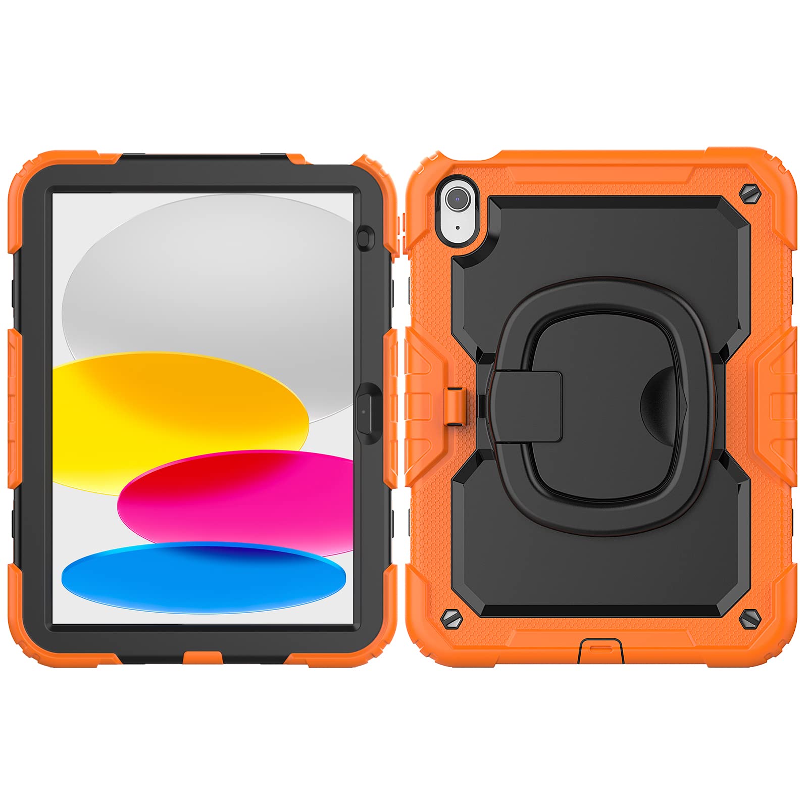 Coque iPad 11 2025 antichoc orange housse tablette A11 avec support - 8