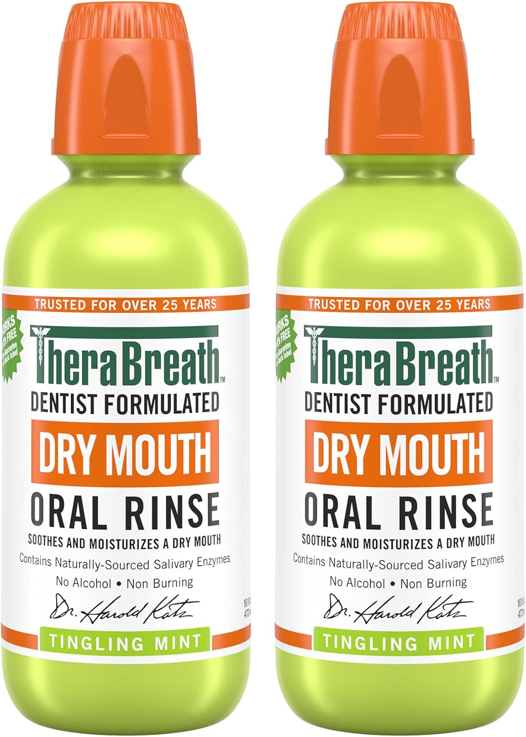 TheraBreath Dry Mouth Oral Rinse, Tingling Mint, Dentist