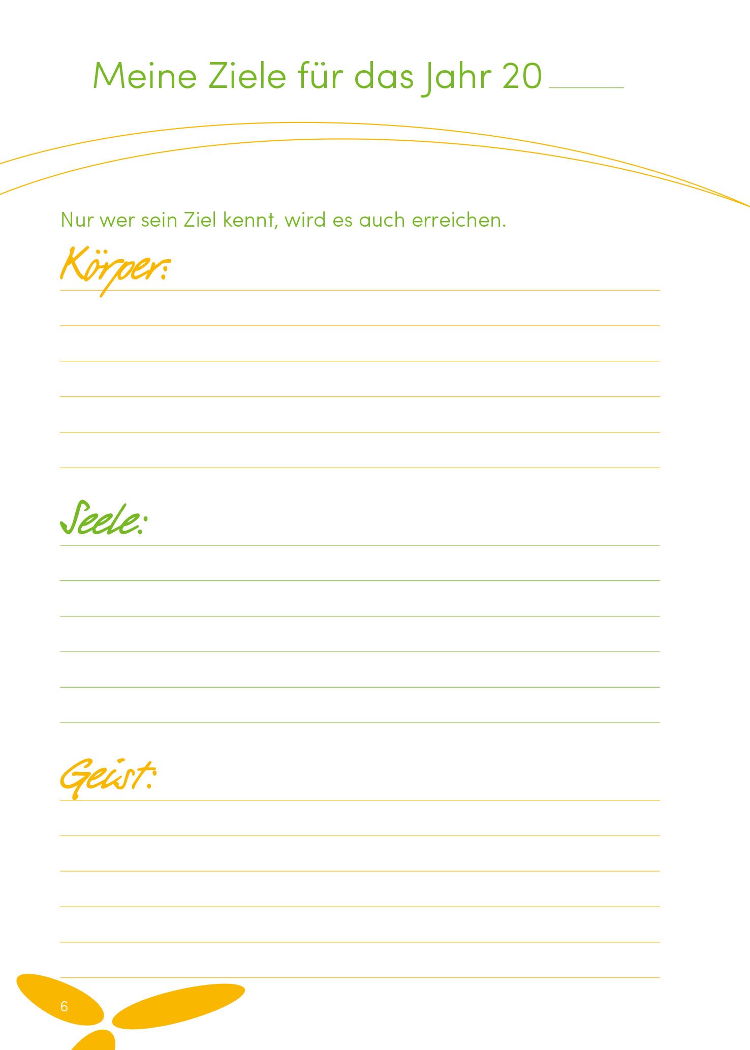 Lebe leichter. Immerwährender Jahresplaner