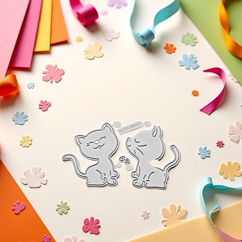 Miniatura 8 de Troqueles de corte de gatos para hacer tarjetas, plantillas de corte para álbumes de recortes, álbum de fotos, troqueles de papel decorativo para