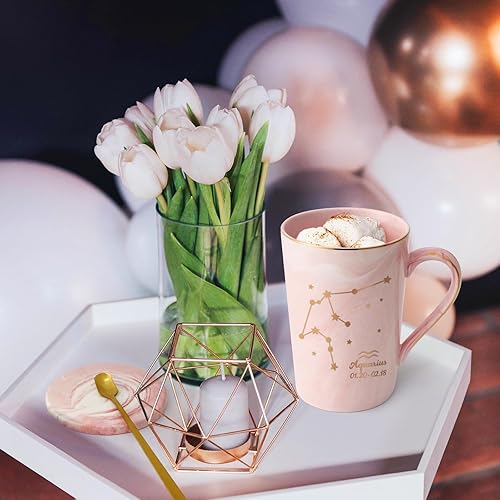 Miniatura 4 de YHRJWN Regalos de Aries para mujeres, regalos de constelación Aries, tazas de café con signo del zodiaco Aries para 12 amantes de las constelaciones