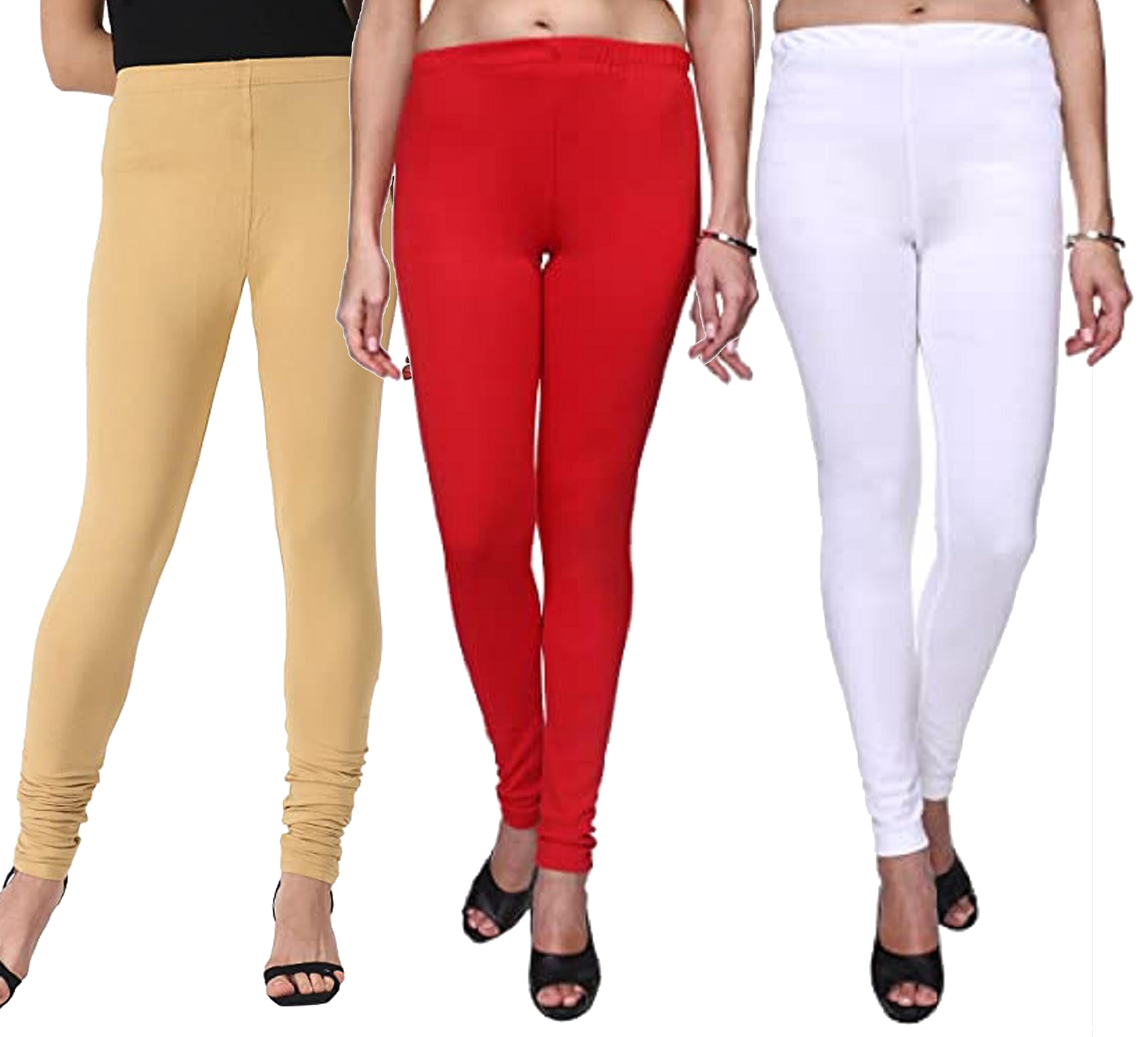 Ultra Soft Cotton Slim fit Solid Color Attractive Casul wear Leggings for Womens - Pack of 2 pcs-picture-21