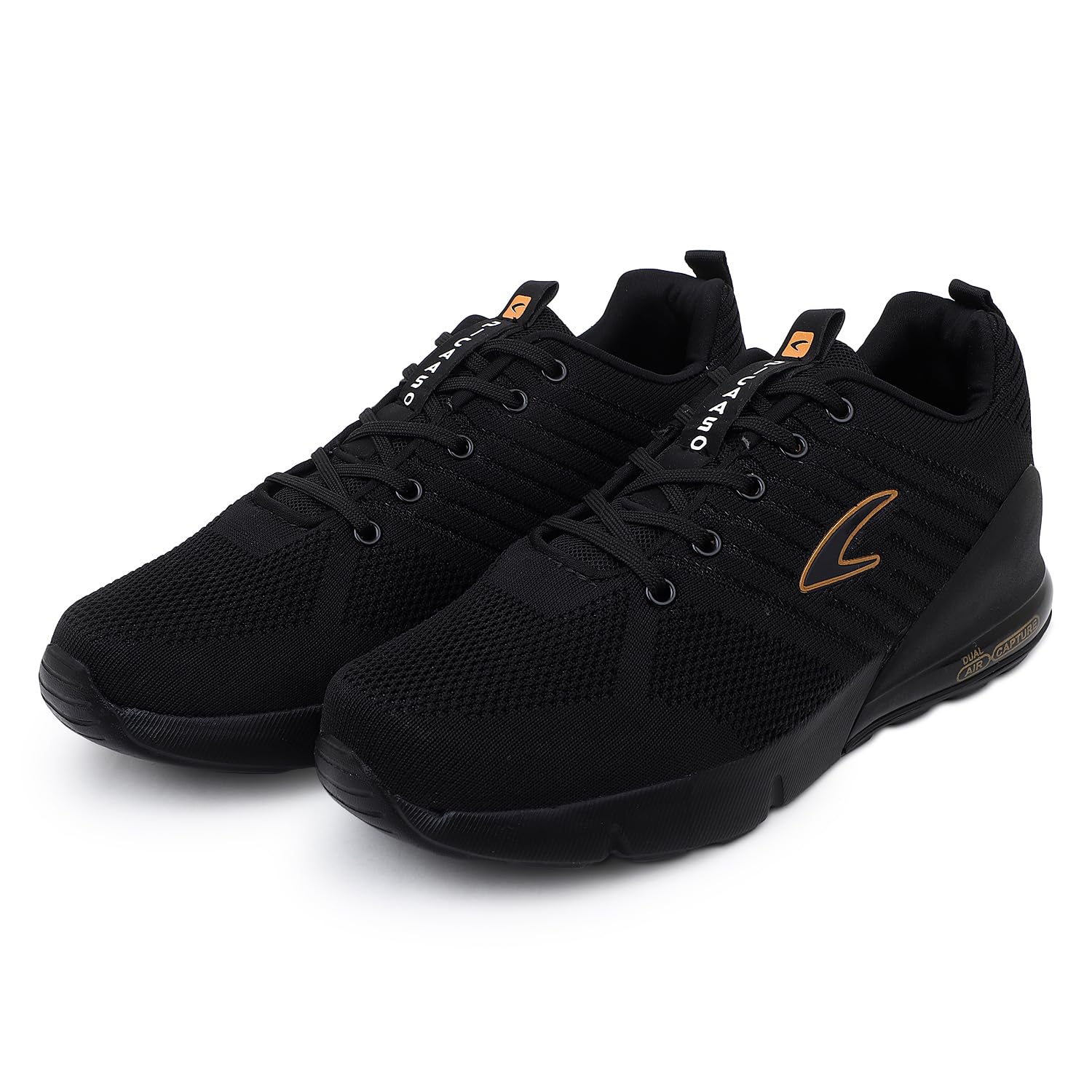 PICAASO Boost Sports Shoes for Men | Running, Walking, Gym Shoes | Lightweight and Comfortable | Casual Shoes for Men | Ideal for Gents & Boys Black-Gold (B0CBBCHKSY) Amazon Price History, Amazon Price Tracker